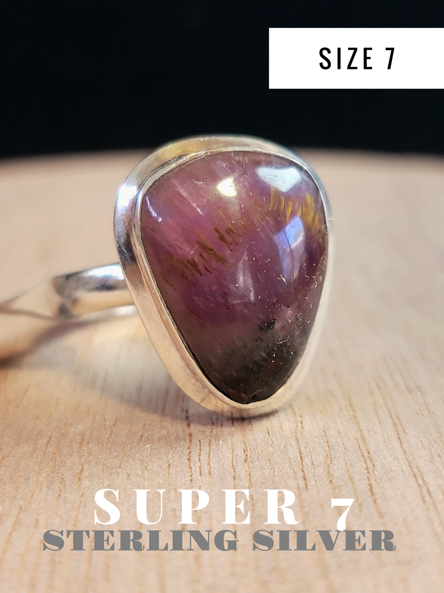 Sacred 7 Gemstone Rings: Sterling Silver Ring