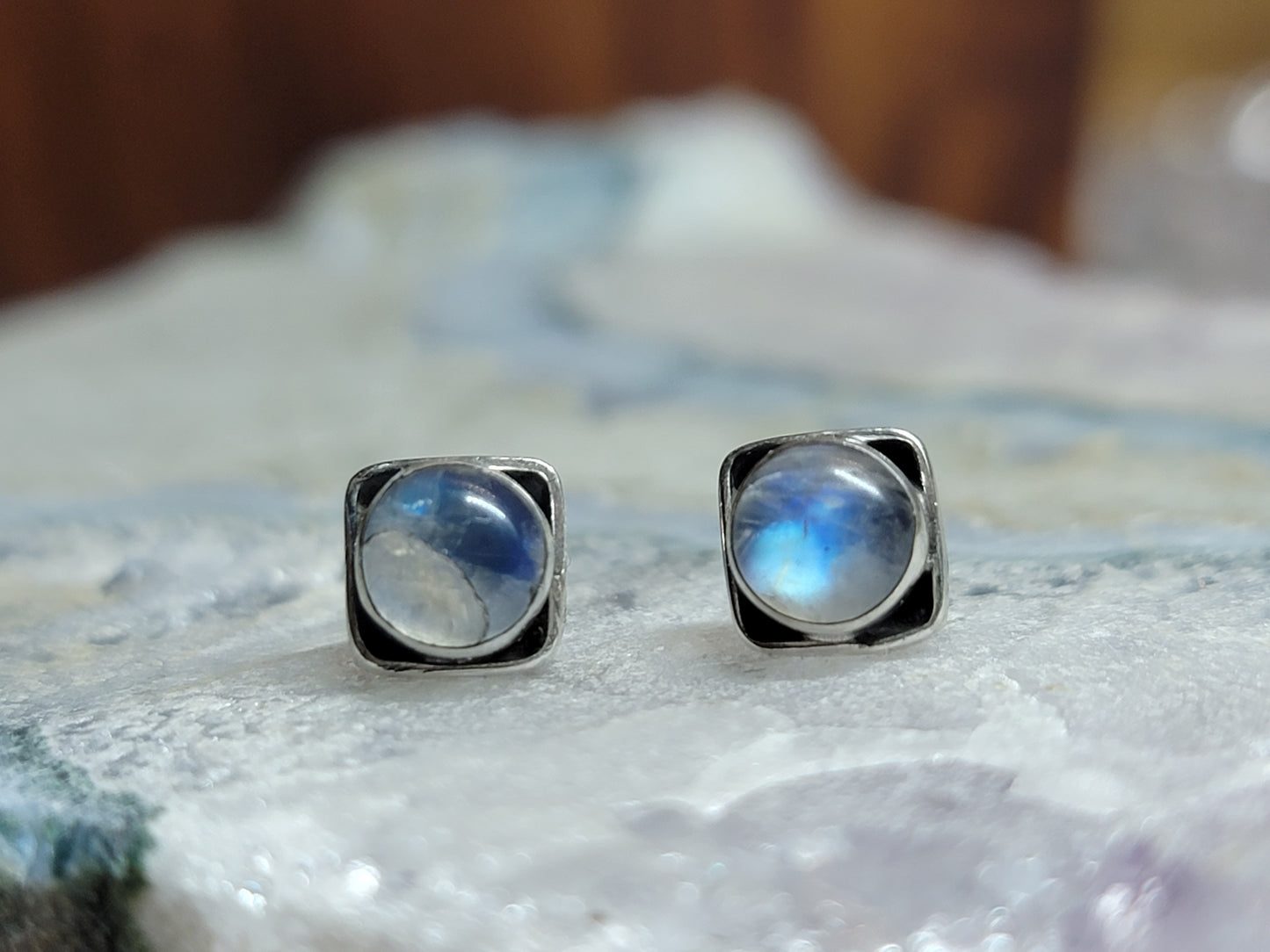 Goddess Gear: Labradorite square Earrings