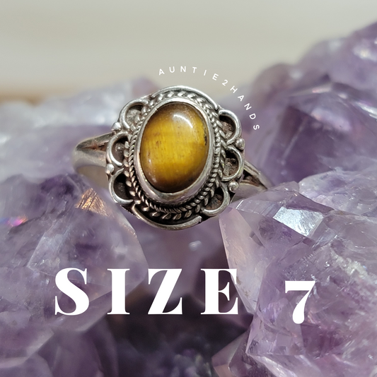 Goddess Gear: Tigers Eye Sterling Silver Ring