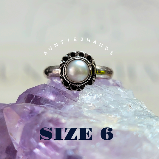 Goddess Gear: Pearl Sterling Silver Ring