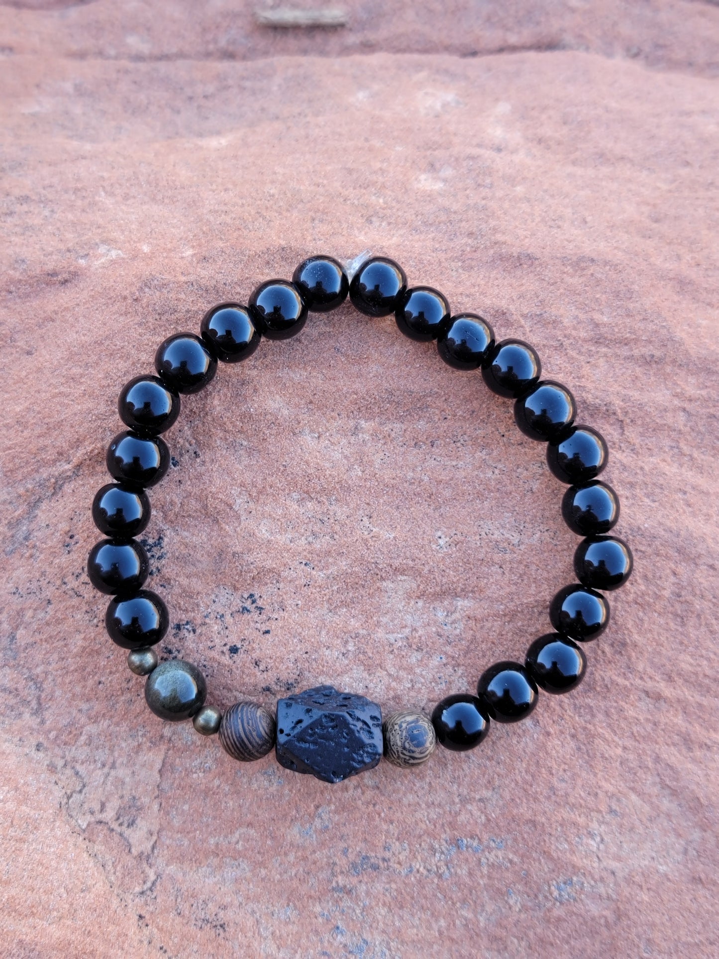 Obsidian and Lava stone: Pele