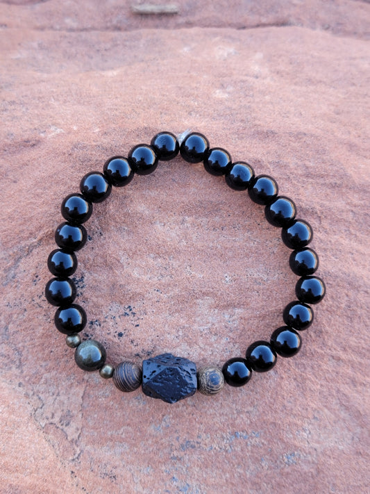 Obsidian and Lava stone: Pele